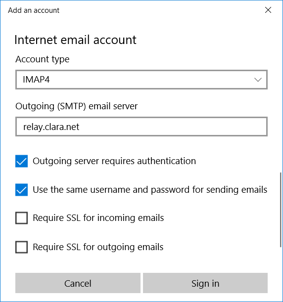 free email account with imap access